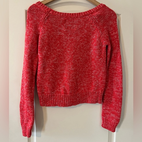 Sale! American Eagle Cotton Rich Coral Long Sleeve Sweater Women’s Size Small - Picture 5 of 16